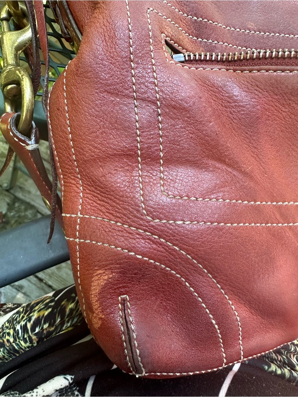 Coach Bleeker Red/Brownish Leather Shoulder Bag with Adjustable Strap GUC - Picture 12 of 14